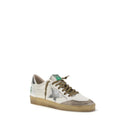 White Calf Leather Bos Taurus Low Top Sneakers