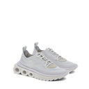 White Nylon Athletic Sneakers