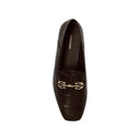 Brown Calfskin Slip-On Loafers