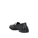 Black Leather Slip-On Loafers