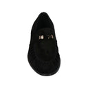 Black Calfskin Slip-On Loafers