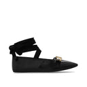 Black Calfskin Ballet Flats