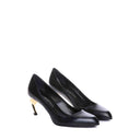 Black Lambskin High Heel Pumps
