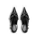Black Calfskin High Heel Pumps