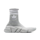Gray Nylon Athletic Sneakers