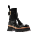 Black Calfskin Ankle Boots