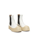 White Calfskin Chelsea Boots