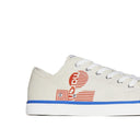 Beige Canvas Low Top Sneakers