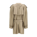 Beige Cotton Trench Coat