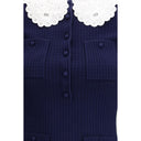 Blue Viscose Cocktail Dress