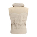 Beige Polyamide Sleveless Jacket