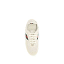 Cream Calf Leather Bos Taurus Low Top Sneakers