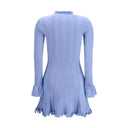 Light Blue Viscose Casual Dress
