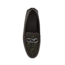 Brown Calfskin Slip-On Loafers