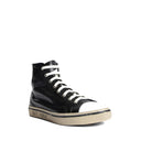 Black Calfskin High Top Sneakers