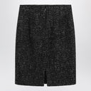 The Row Black wool bouclé skirt