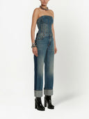 Alexander McQueen turn-up Hem straight-leg Jeans
