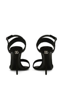 Dolce & Gabbana Satin sandals with iron-on rhinestones