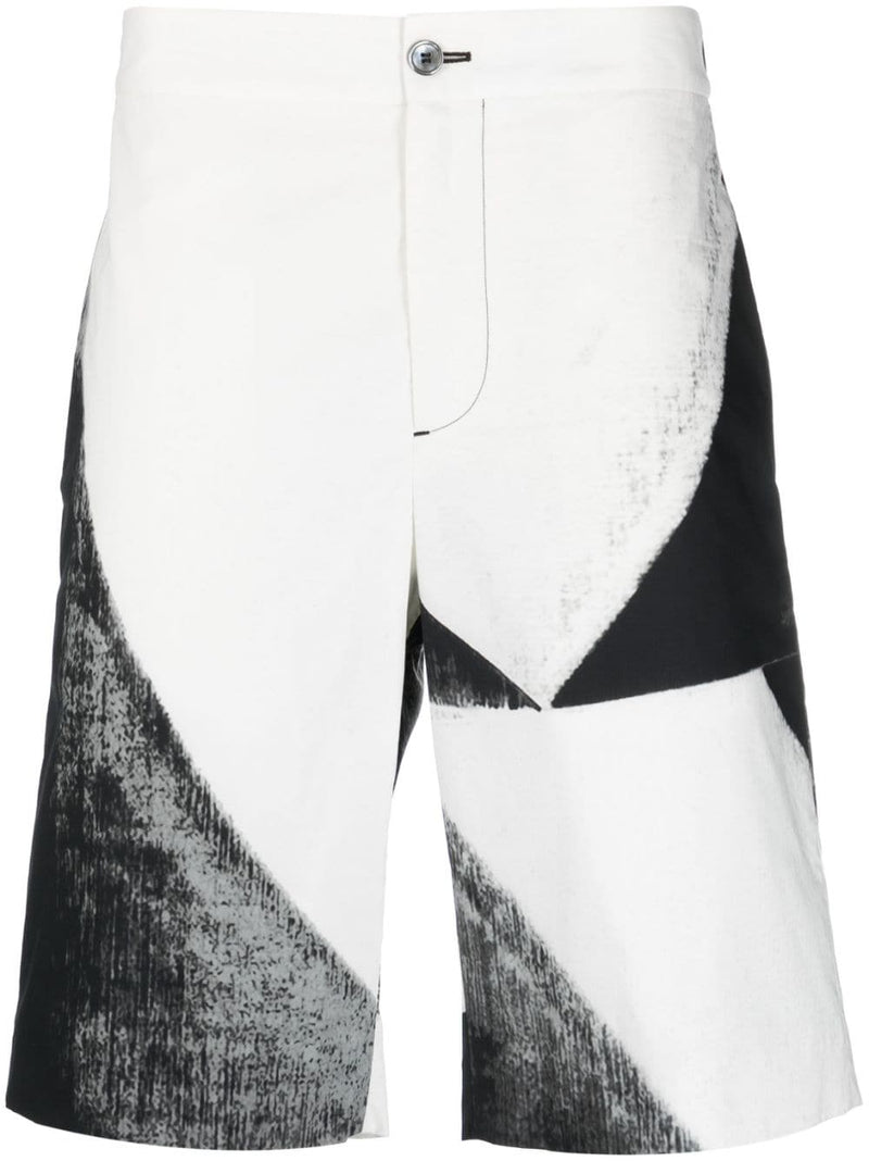 Alexander McQueen Bermudashorts aus Baumwolle mit abstraktem Druck