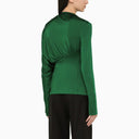Victoria Beckham Emerald green viscose sweater Victoria Beckham