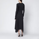 Victoria Beckham Black asymmetric midi dress