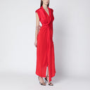Victoria Beckham Red woven dress in shiny jersey