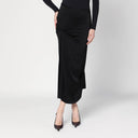 Victoria Beckham Black midi skirt with draping