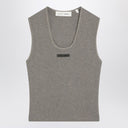 Fear of God Essentials Grey ribbed cotton-blend tank top