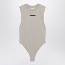 Fear of God Essentials Sleeveless greige cotton-blend bodysuit