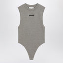 Fear of God Essentials Sleeveless grey cotton-blend bodysuit