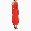 Victoria Beckham cut out detail red dress