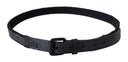 Chic Black Leather Waist Belt