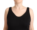 Chic Sleeveless Designer Tank Top in Black