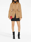 Burberry EKD-embroidered diamond-quilted jacket