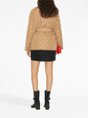 Burberry EKD-embroidered diamond-quilted jacket