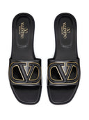 Valentino Garavani VLogo cut-out leather slides