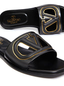 Valentino Garavani VLogo cut-out leather slides