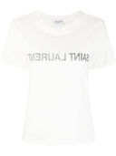 Saint Laurent Reverse Logo Print T-shirt