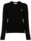 Maison Kitsuné Maison Kitsune suéter con parche de zorro bebé