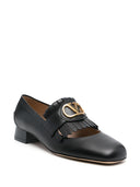 Valentino Garavani Vlogo Signature Calfskin Fringe Sabot Moccasin 25mm