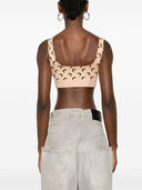 Marine Serre Moonogram-pattern bra