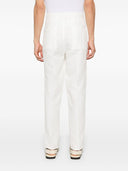 Brunello Cucinelli linen blend drawstring trousers