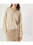 Brunello Cucinelli cotton english rib sweater with shiny detail