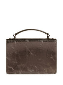 Golden Goose Venezia Bag in anthracite grey laminated leather with black details Golden Goose