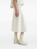 Jil Sander milk white mid length skirt