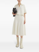 Jil Sander milk white mid length skirt