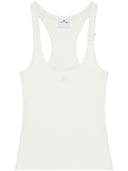 Courreges Pre Courrèges buckle-fastening white tank top