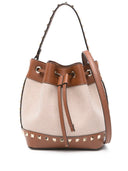 Valentino Garavani Rockstud canvas bucket bag