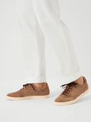 Brunello Cucinelli Washed suede sneakers with latex sole