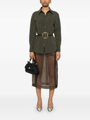 Saint Laurent Cassandre shirt in linen and cotton